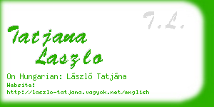 tatjana laszlo business card