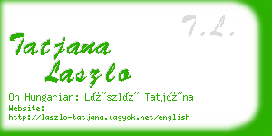 tatjana laszlo business card